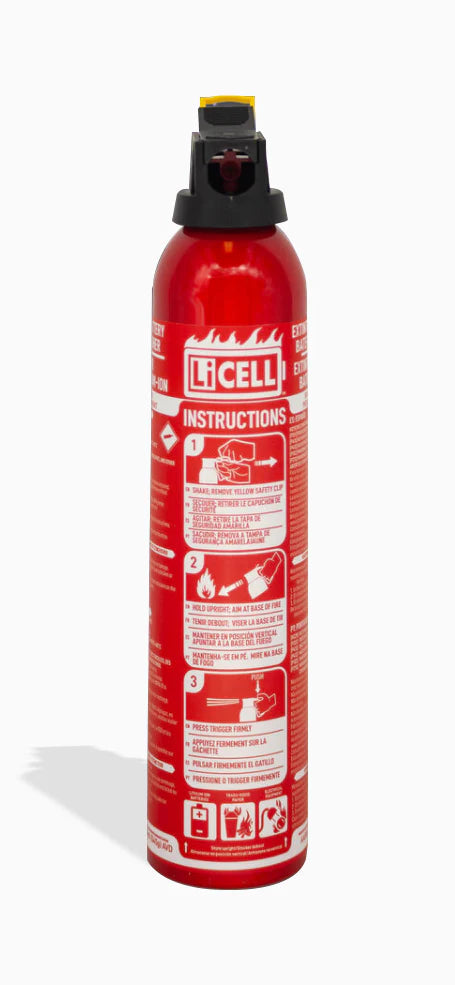 New- LITHIUM Refillable Battery Fire Extinguisher LiCELL™-AH500  0.5L AVD-Sea-Fire