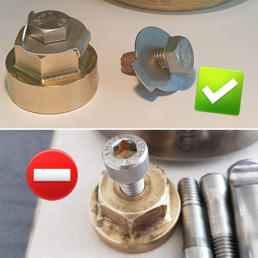 Flexofold Tab Lock Washer and Shaft Nut Locking Screw/Bolt for Sail Drive Props