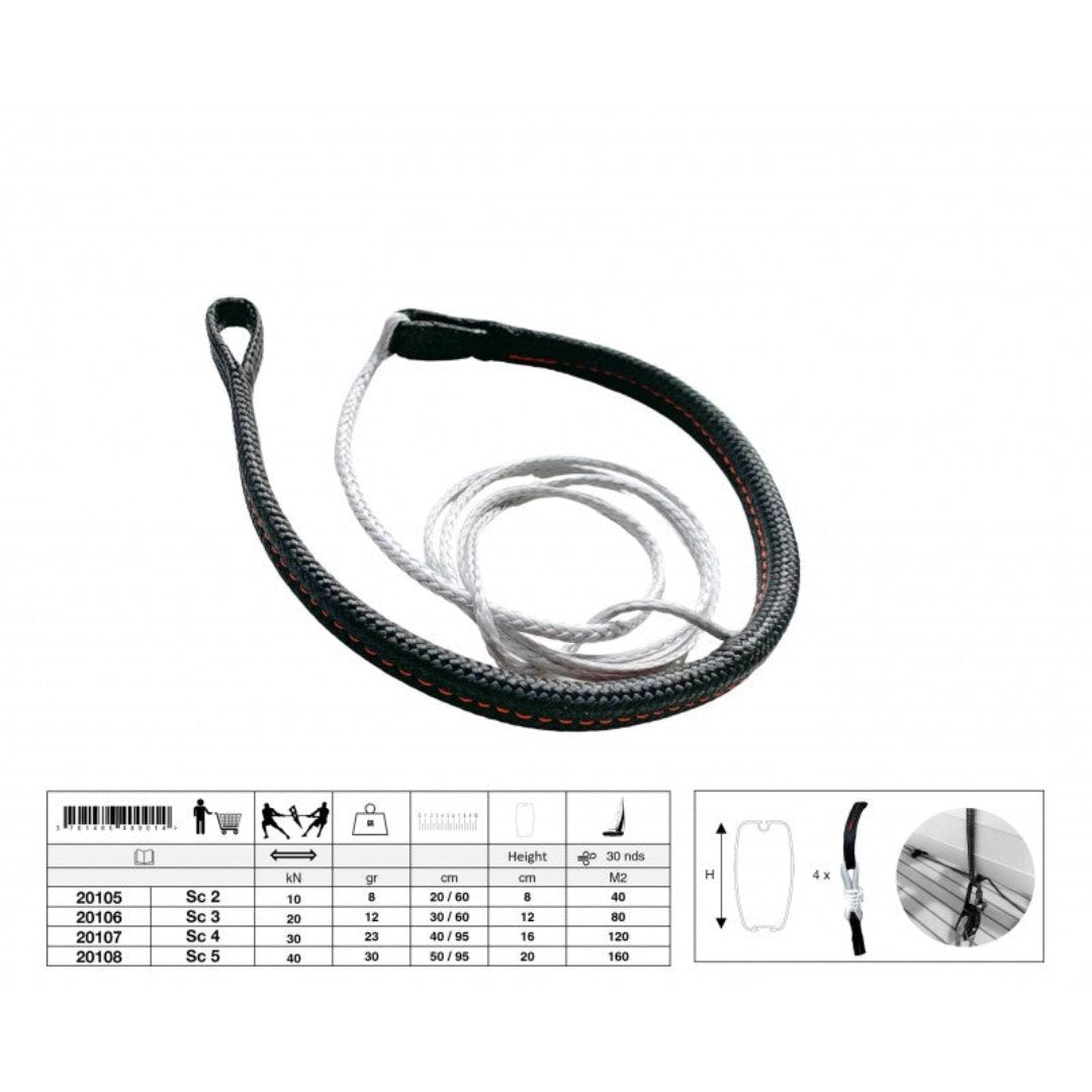 Boom Strap for sailboats and dimensions