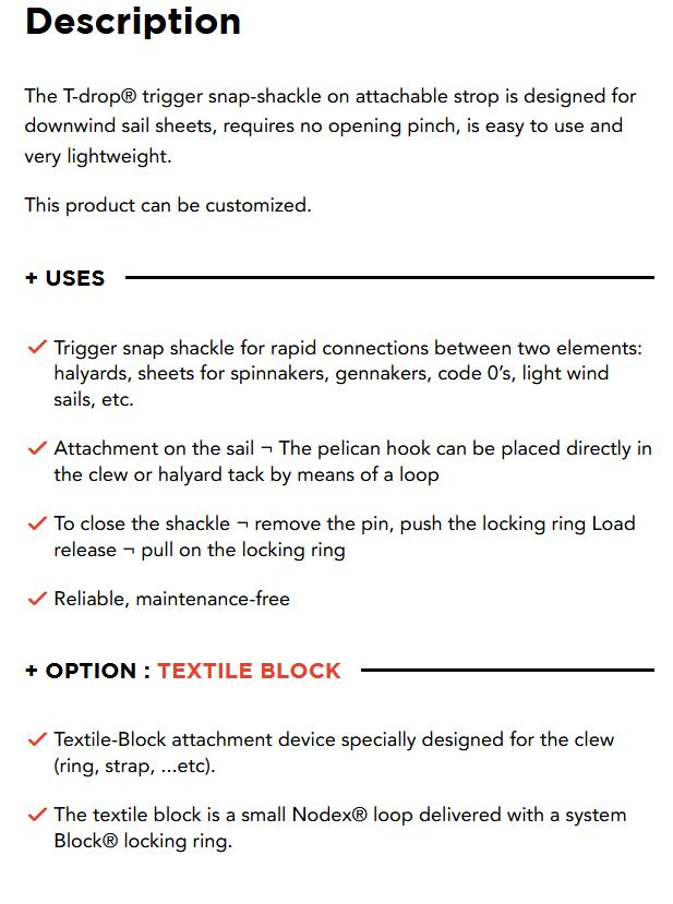 Strops Trigger Snap - Shackle - Nodus Factory