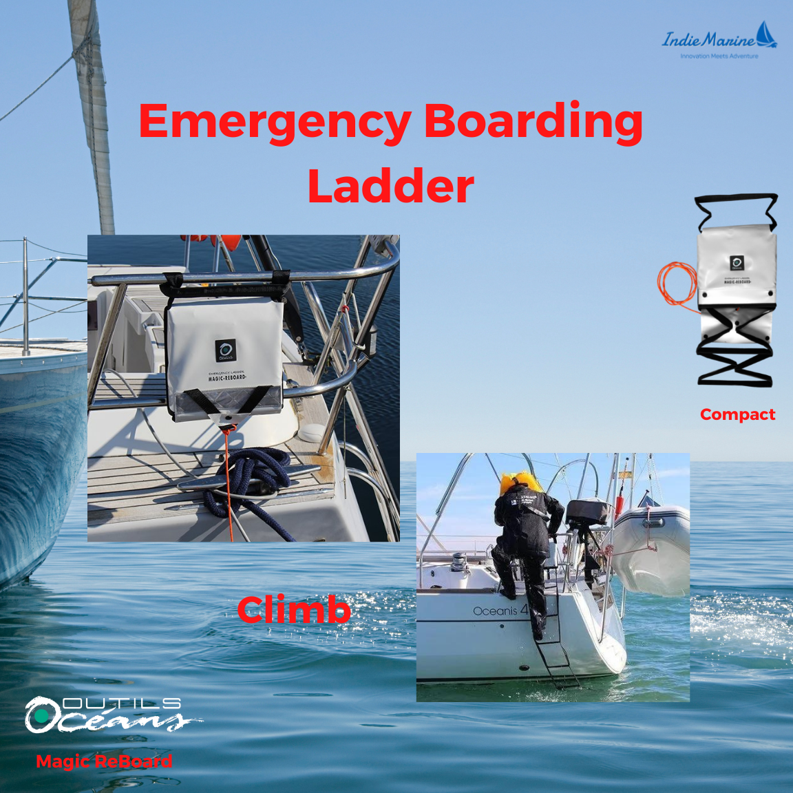 Emergency Ladder - Magic Reboard for Dinghy or Boat - 9 Step- Outils O ...