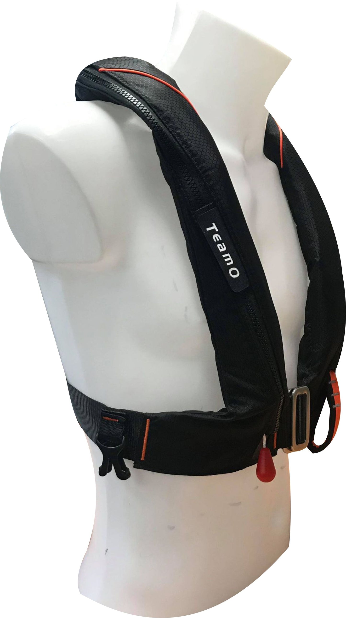 TeamO Coastal Inflatable PFD in Black side angle