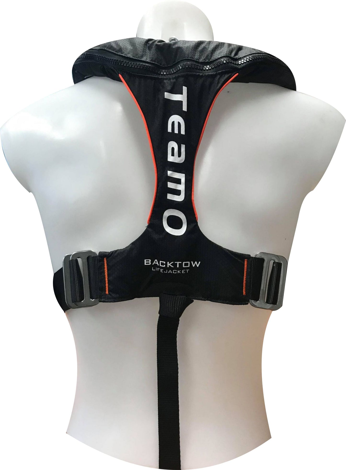 TeamO Coastal Inflatable PFD in Black back shot