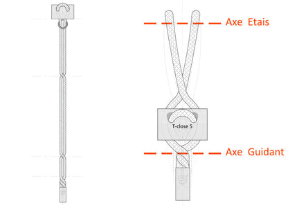 Jib Sail Snap Hook - MF3 - 500kg and 60mm Length - Nodus Factory