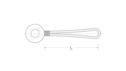 Loop and Ring « Textile Strop with Ring » (Static Open Ring) - Nodus Factory